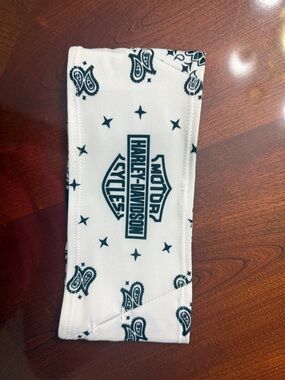 Harley-Davidson White and Black Bandana Headband